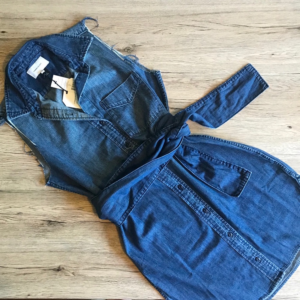 NWT Current/Elliott The Eden Distressed Shirtdress